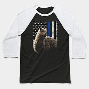 Llama American Flag Tee for Admirers of Andean Elegance Baseball T-Shirt